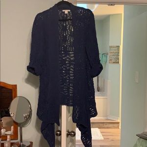 Coldwater Creek knit lacy cardigan - size L